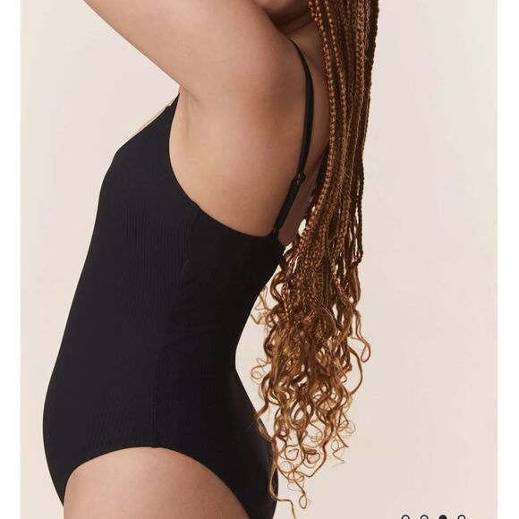 Andie The Amalfi Rib‎ One Piece Swimsuit Black plus size XXL NWT - Picture 2 of 8